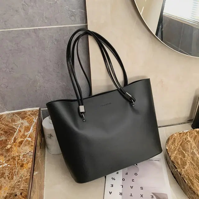 Bolsa Tote Grande Preta Garbo Sara - Garboza