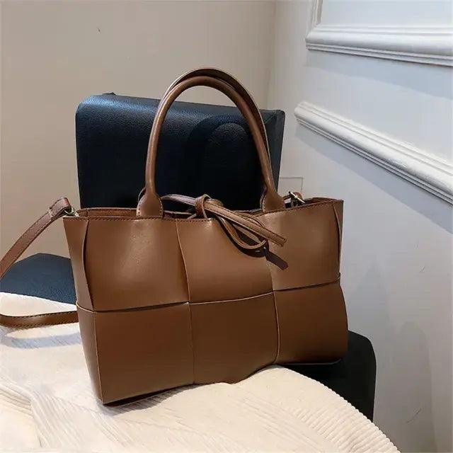 Bolsa Tote Grande Marrom Garbo Letícia - Garboza