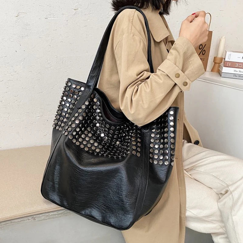 Bolsa Tote Grande Preta Garbo Valéria - Garboza